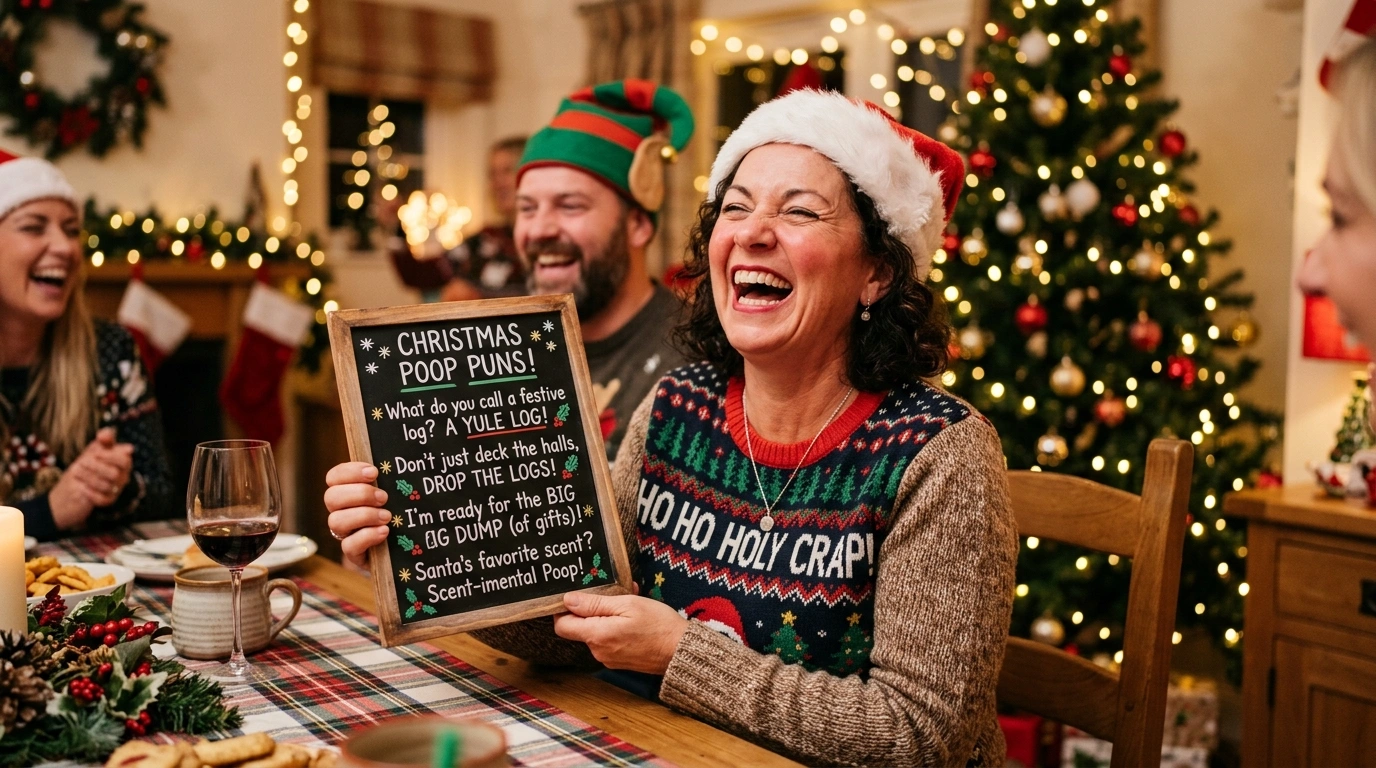 Christmas Dinner Poop Puns