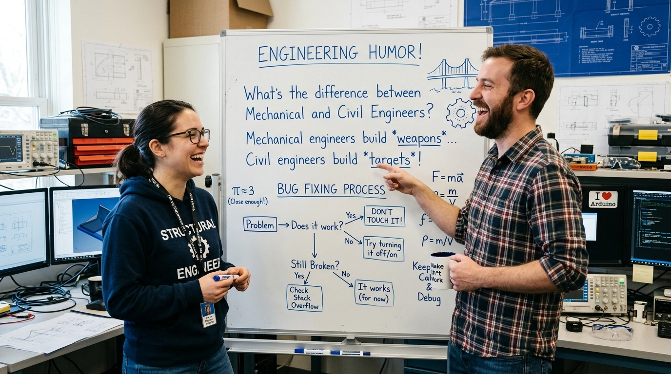 Engineering Social Media & Caption Jokes