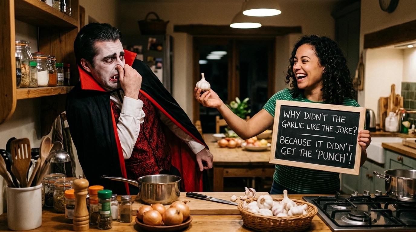 Garlic Social Media Caption Jokes