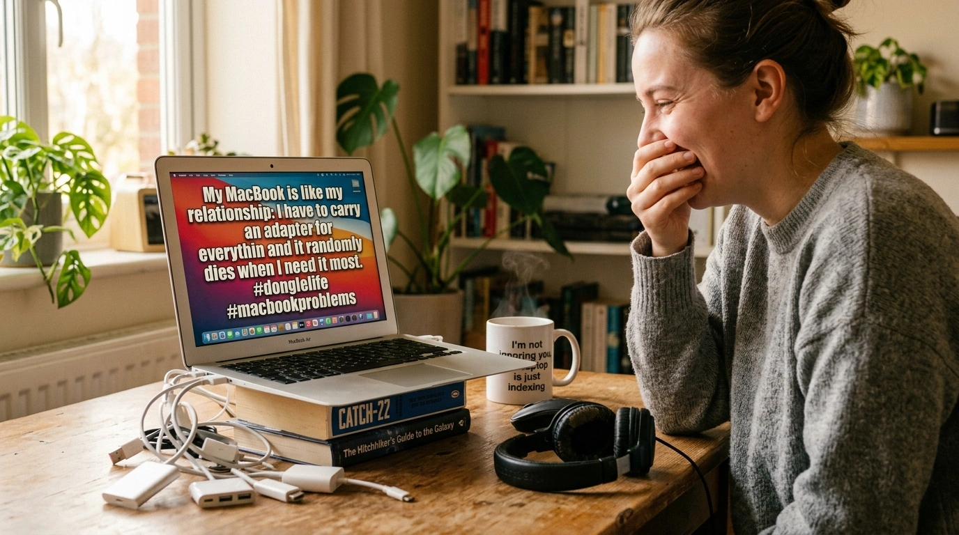 MacBook Jokes Social Media Captions