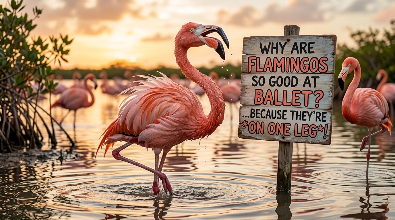 Travel & Adventure Flamingo Jokes Humor